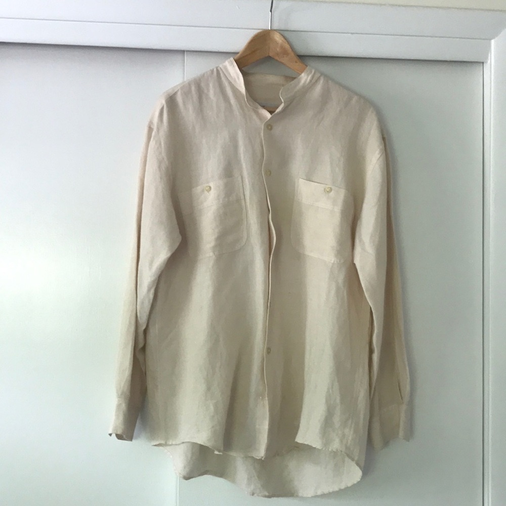 Vintage Yves Saint Laurent collarless shirt